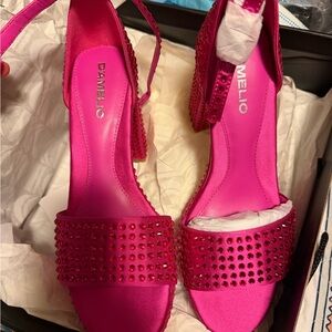 Pink Studded Women's Heels